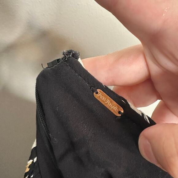 Free People x Revolve Kaley Floral Mini Dress Black Tie Back V-Neck Size 0 - Picture 2 of 8